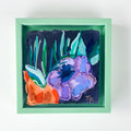 Orange Grove at Night|Polymer Lift and Bead Embroidery