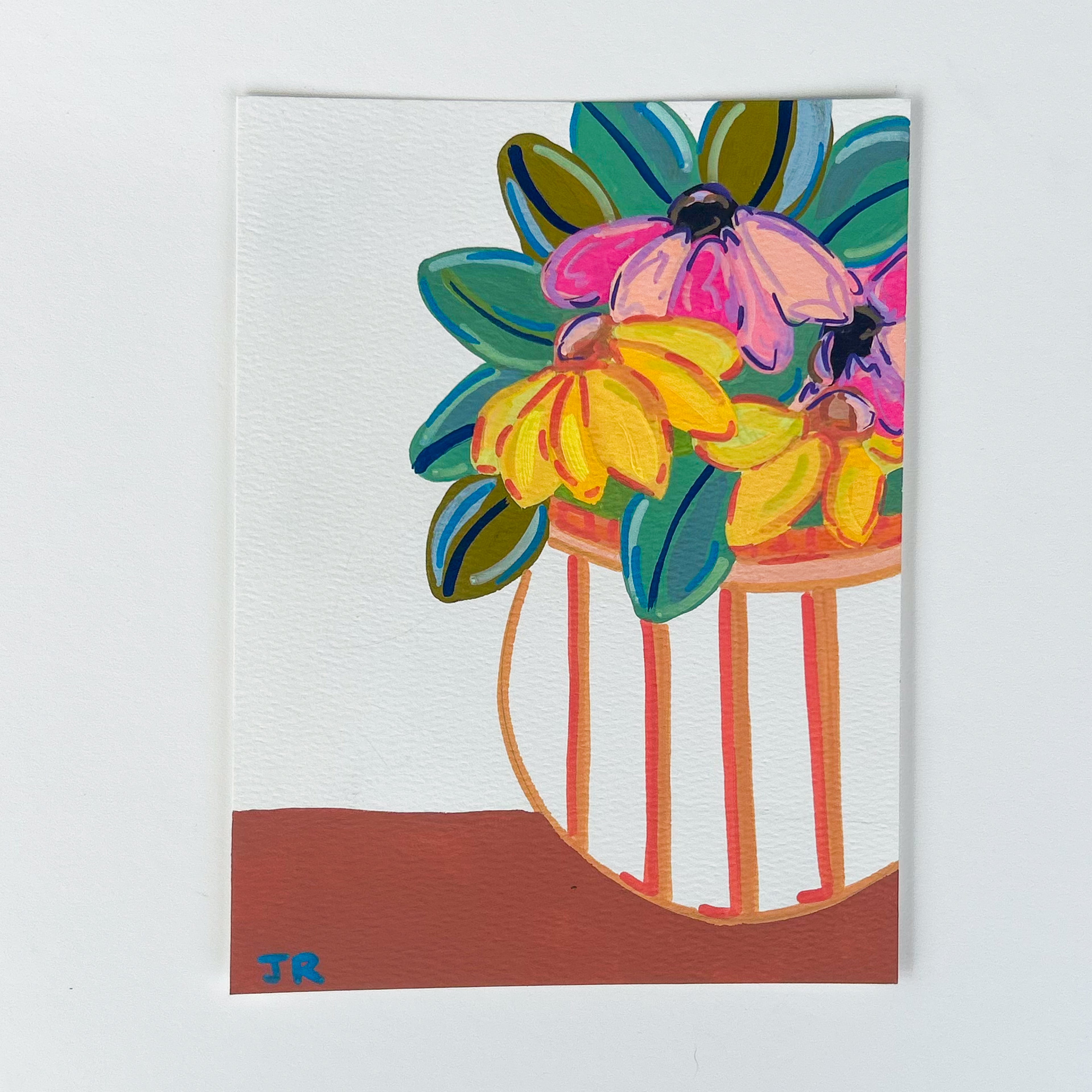 Vintage Florals|Gouache on Papper
