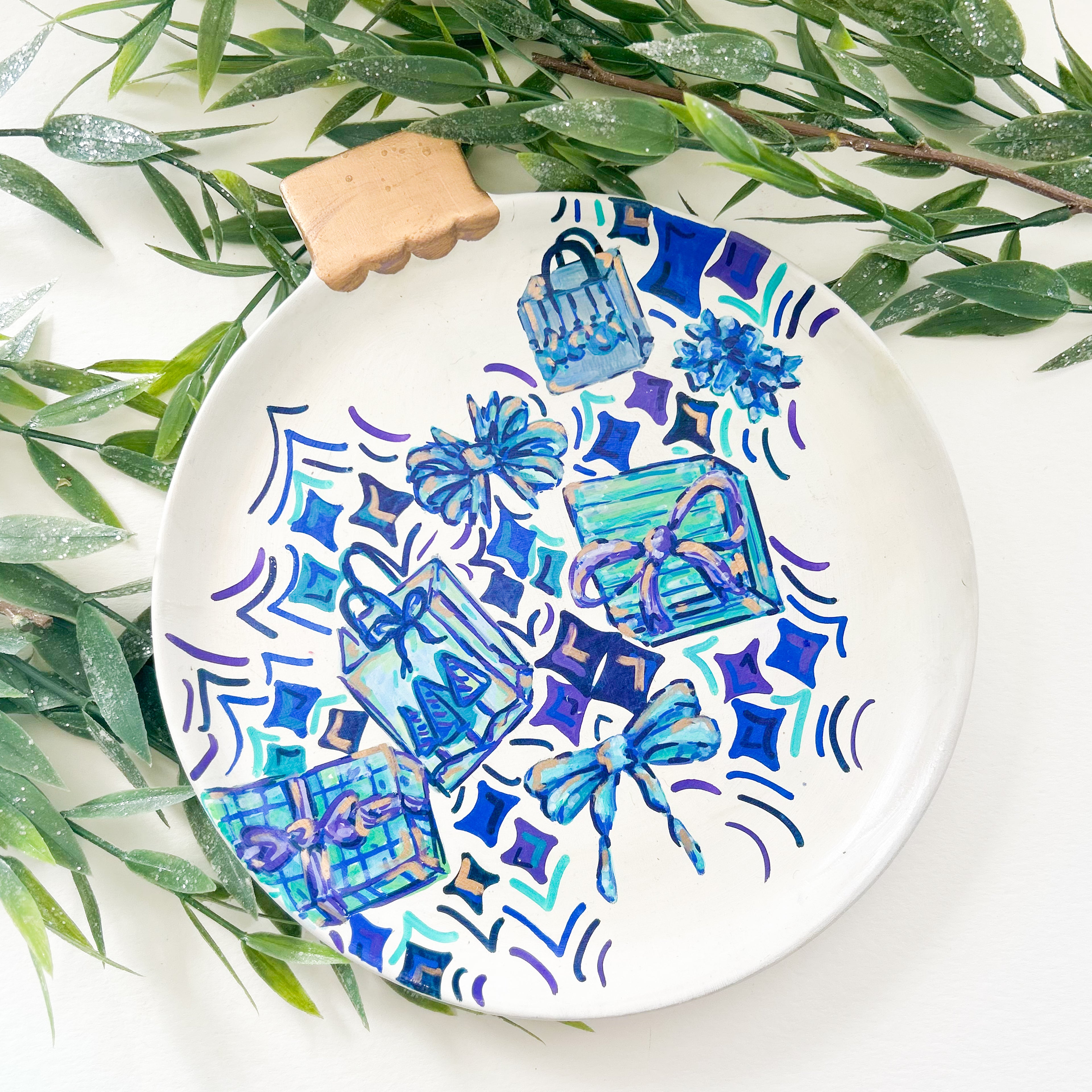 Full of Gifts Ornament Platter|Jessica Reynolds Art