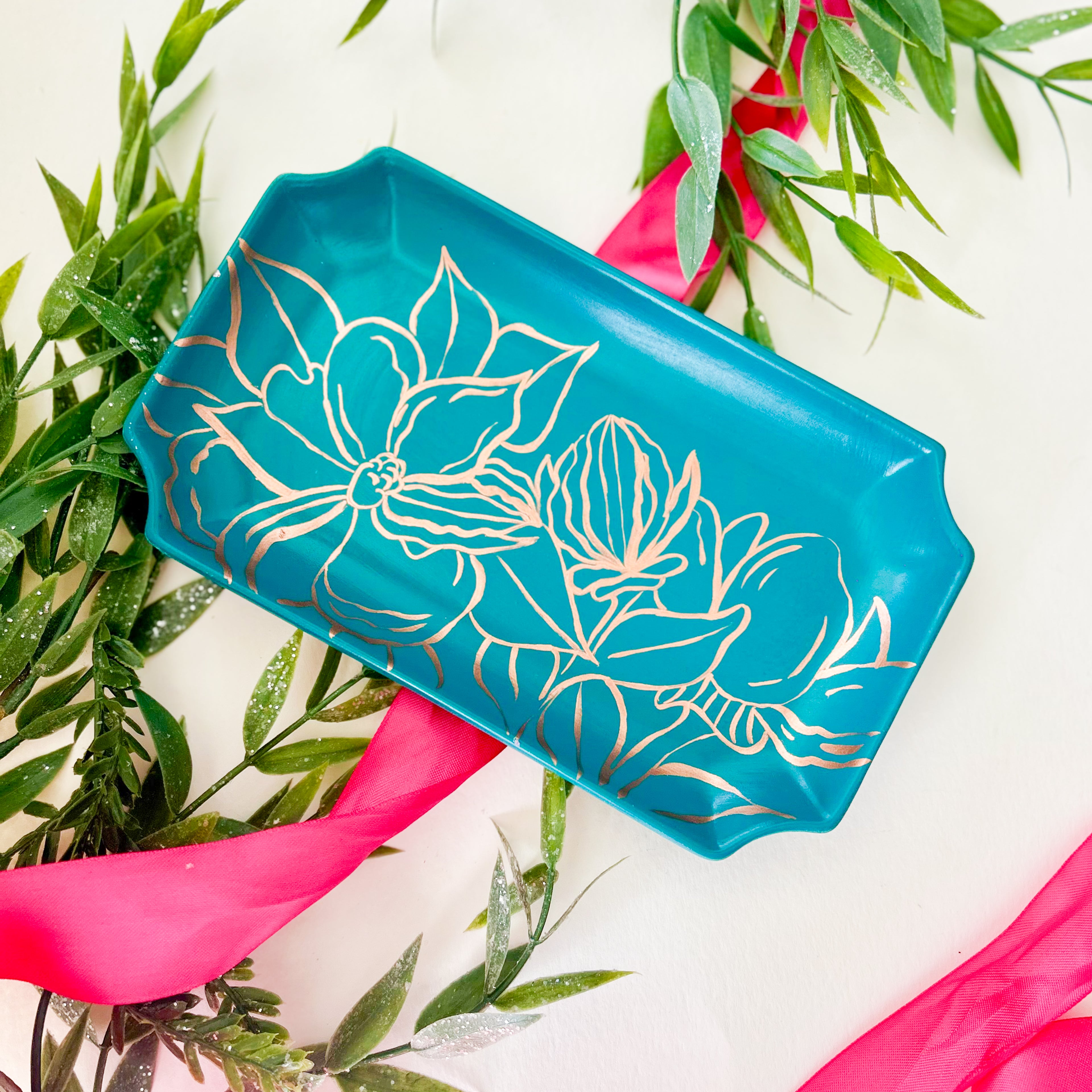 Copper Magnolia Platter|Jessica Reynolds Art