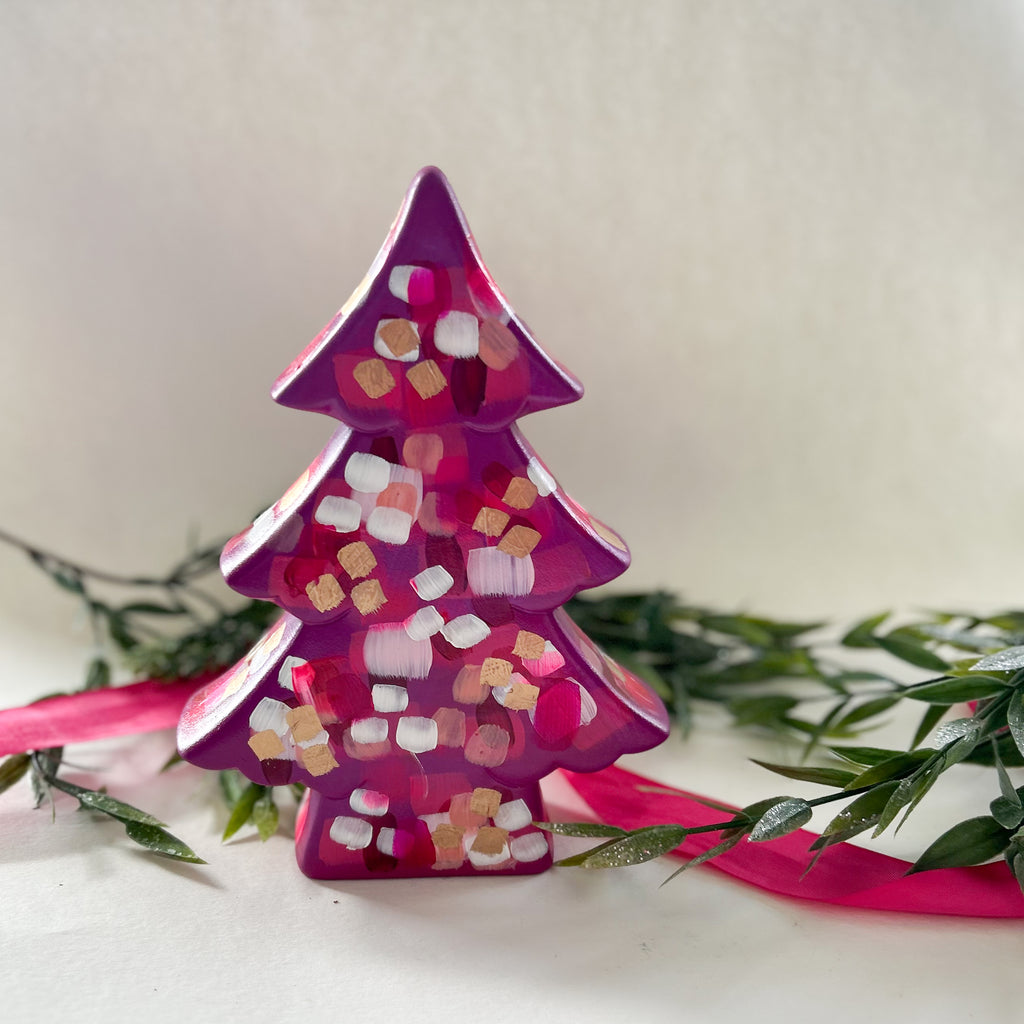 Pink Abstract Shelf Tree|Jessica Reynolds Art
