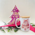 Small Pink Bow Shelf Tree|Jessica Reynolds Art