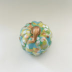 Mint and Gold Abstract Pumpkin|Jessica Reynolds Art