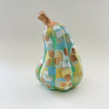 Mint and Gold Abstract Gourd|Jessica Reynolds Art