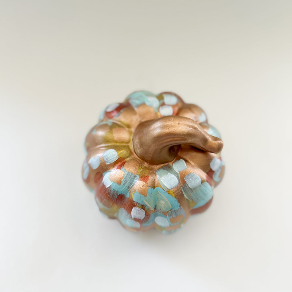Tall Copper Abstract Pumpkin|Jessica Reynolds Art