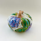 Blue Hydrangea Floral Pumpkin|Jessica Reynolds Art