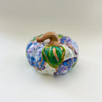 Blue Hydrangea Floral Pumpkin|Jessica Reynolds Art