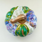 Blue Hydrangea Floral Pumpkin|Jessica Reynolds Art