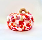 Orange and Pink Abstract Pumpkin|Jessica Reynolds Art