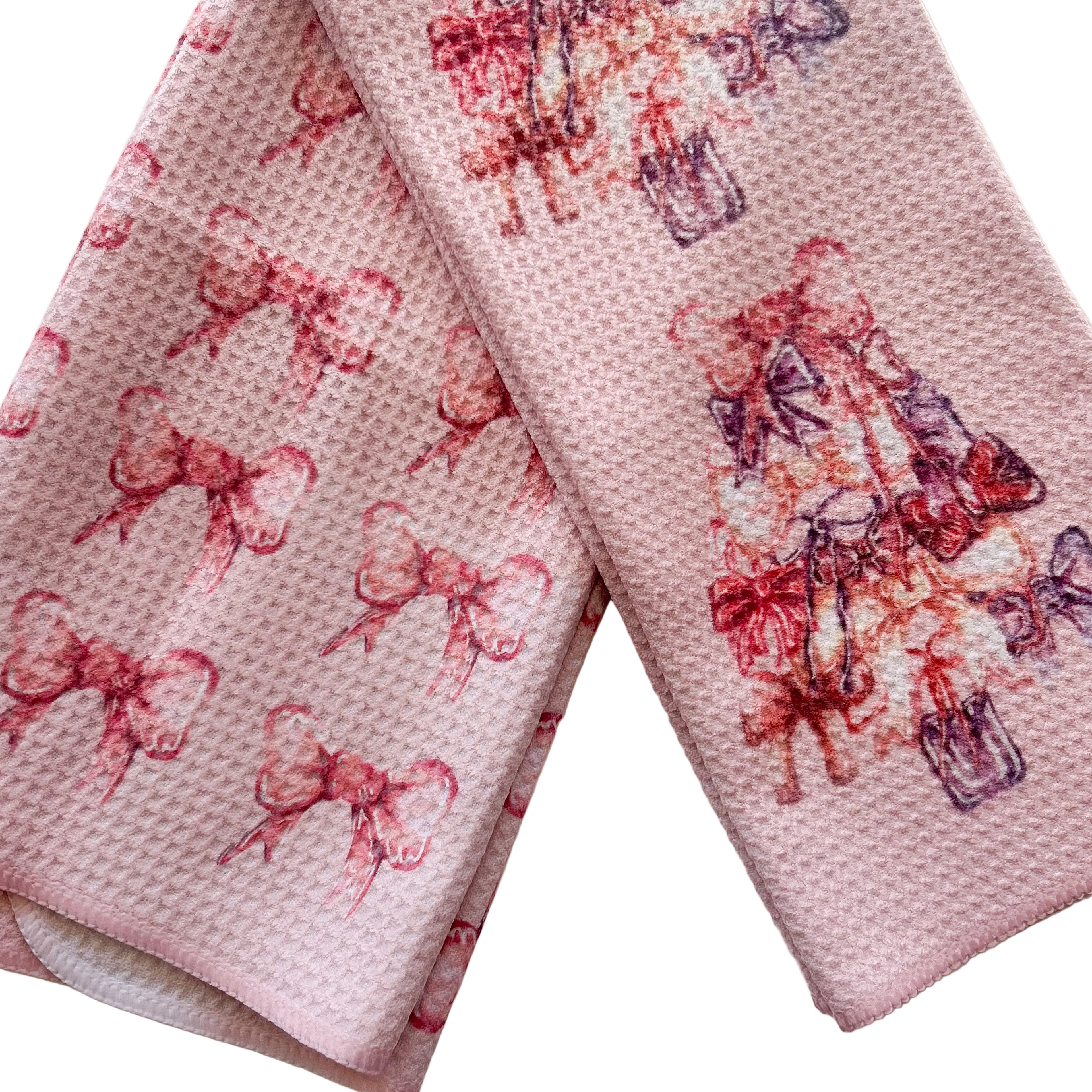 Pink Bow Tree Towel- Reversible | Jessica Reynolds Art