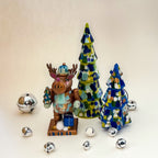 Green and Blue Tall Christmas Tree|Jessica Reynolds Art