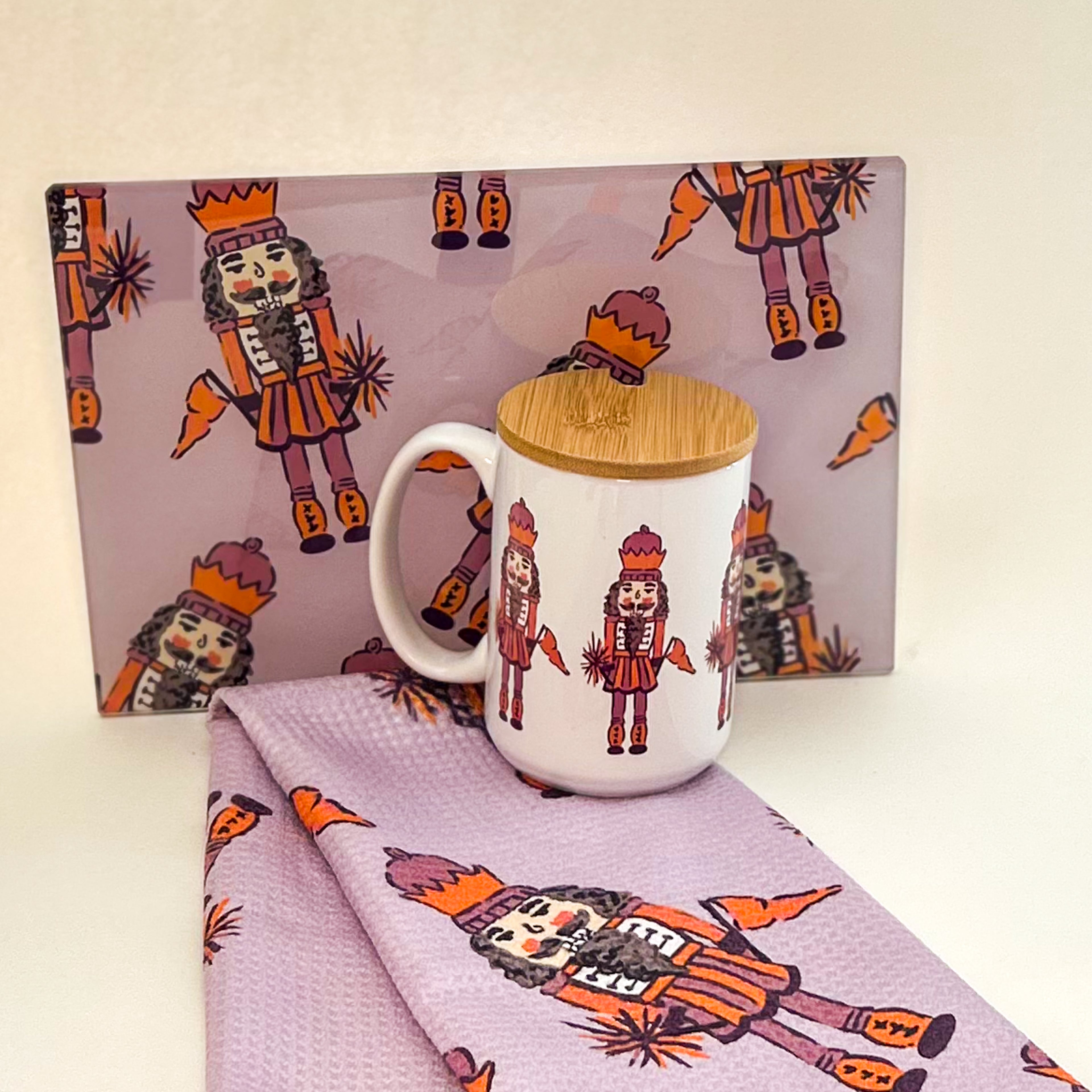Clemson Nutcracker Towel- Doublesided | Jessica Reynolds Art