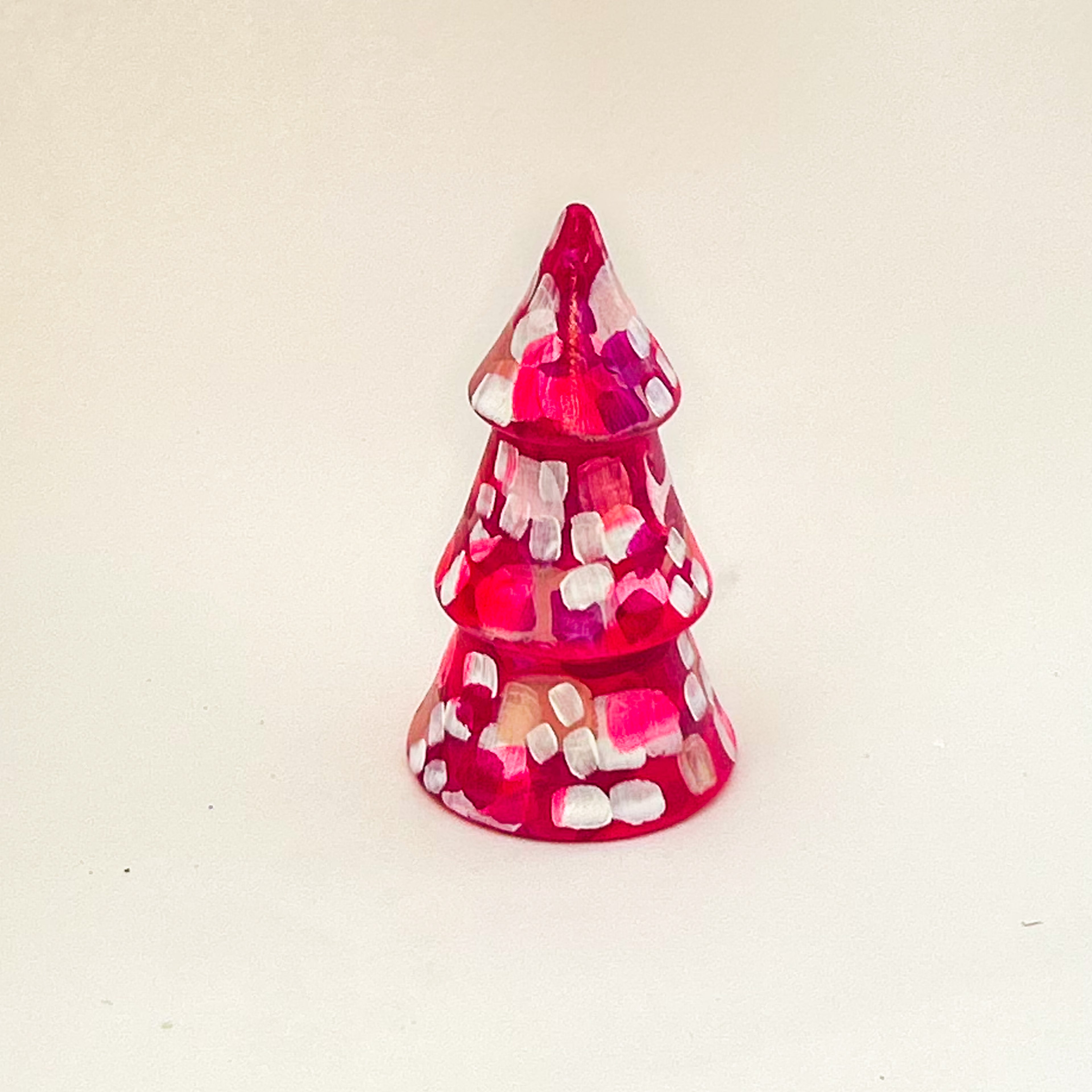 Neon Pink Mini Christmas Tree|Jessica Reynolds Art