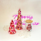 Pink and Red Mini Christmas Tree|Jessica Reynolds Art