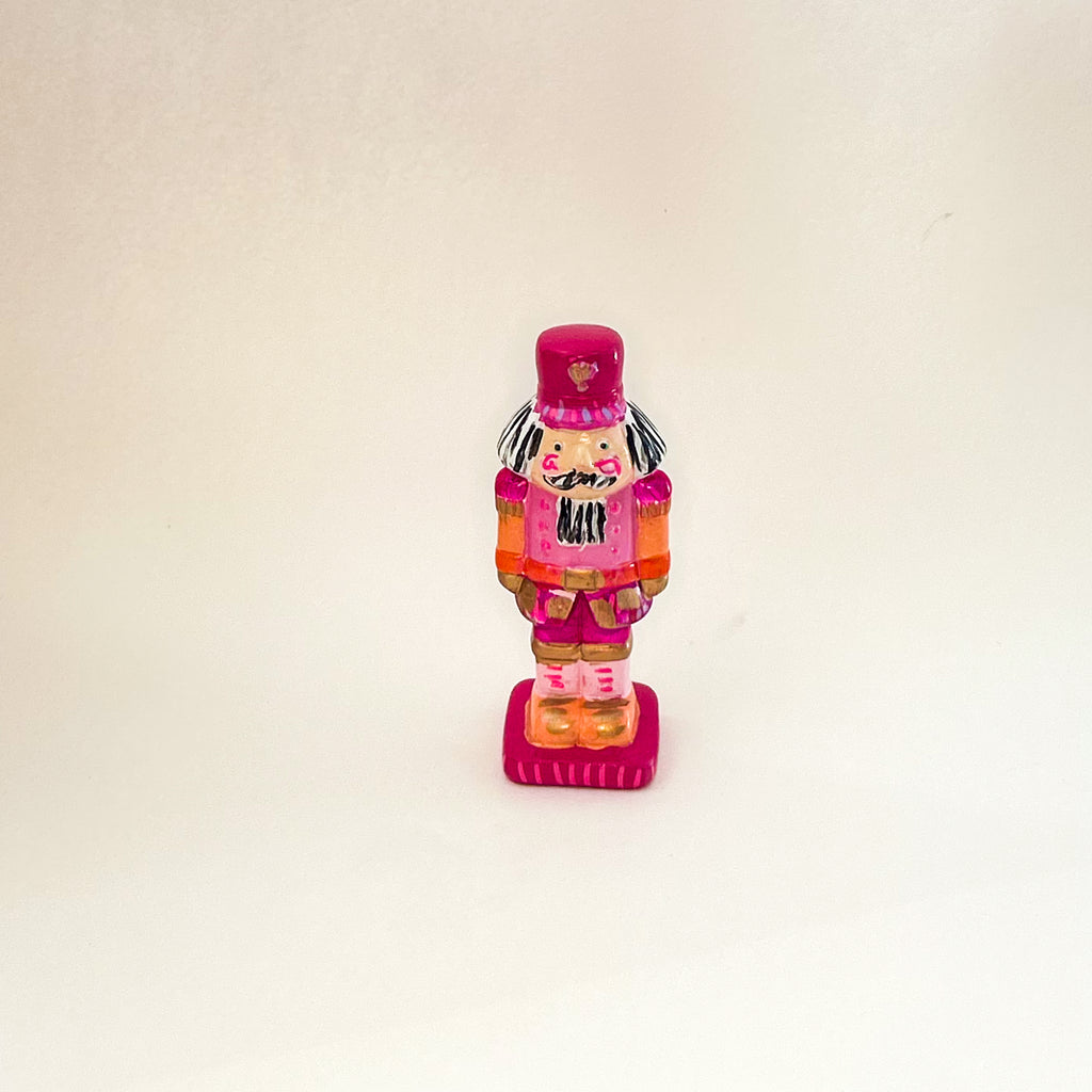 Pink Ceramic Nutcracker|Jessica Reynolds Art