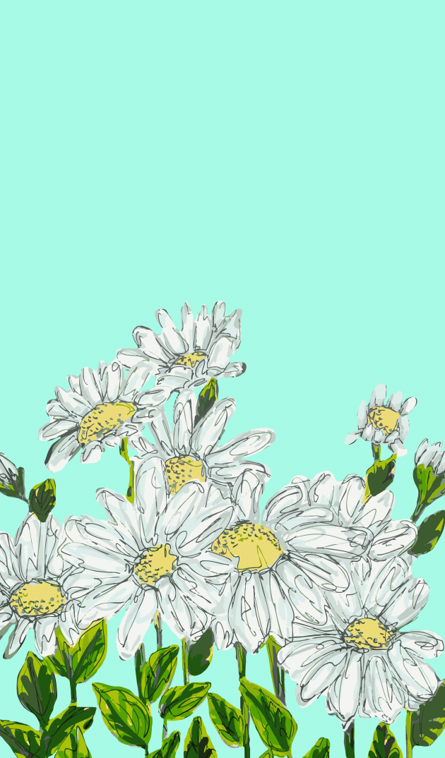 White Daisy Tea Towel|Jessica Reynolds Art