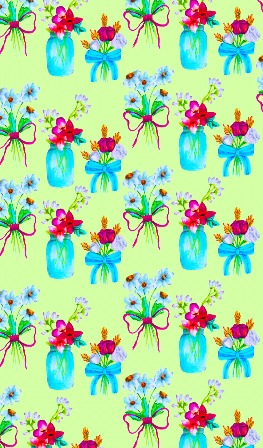 Spring Florals and Bows|Jessica Reynolds Art