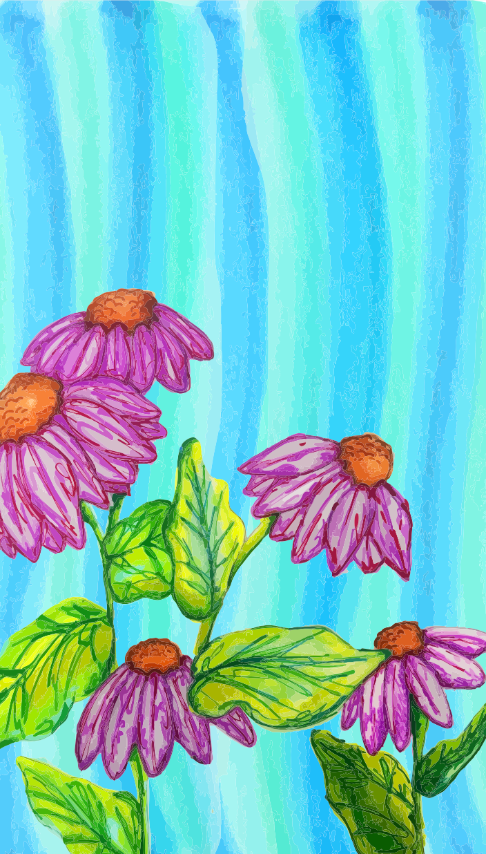 Purple Daisy Tea Towel|Jessica Reynolds Art