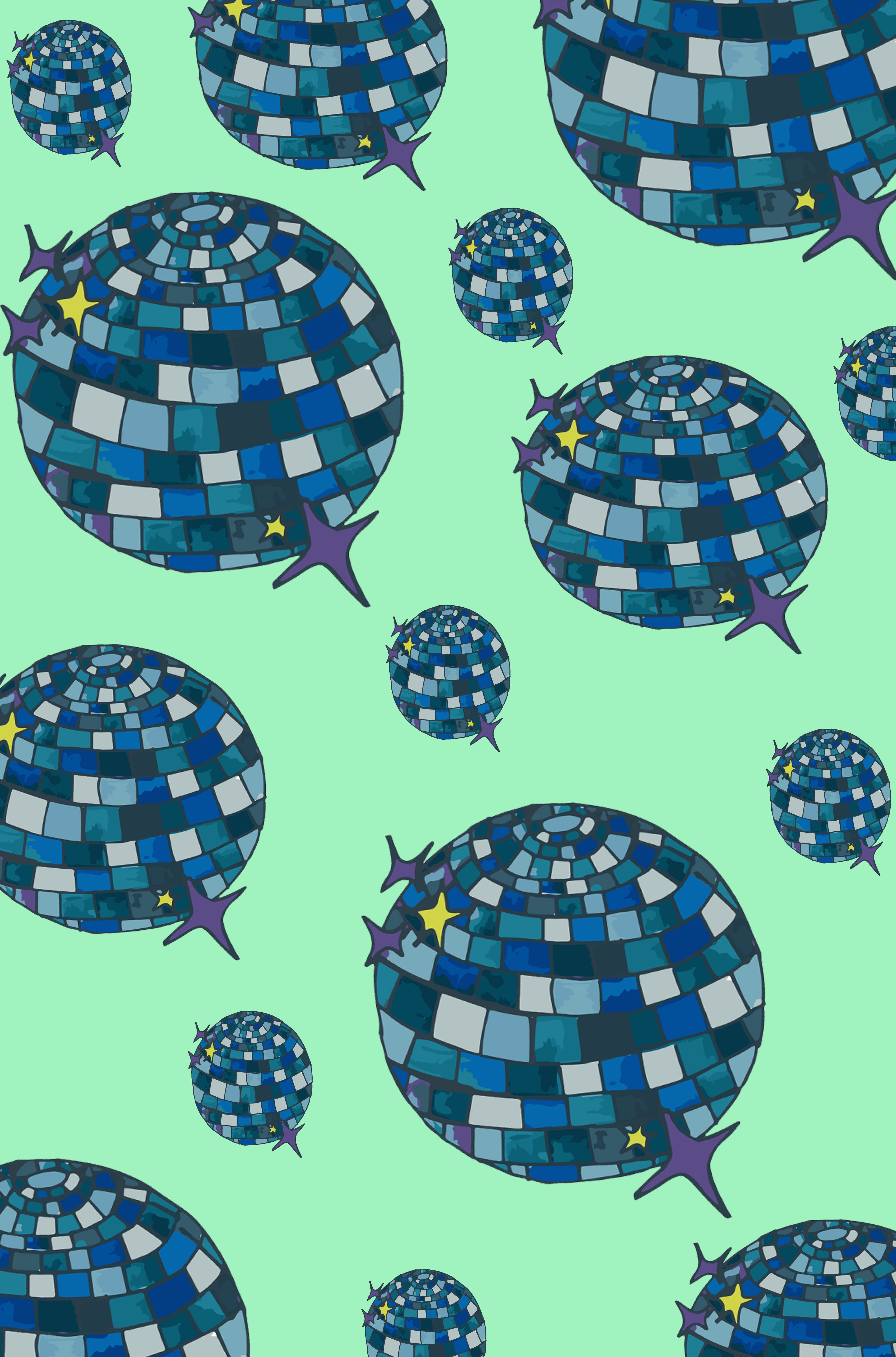 Disco Nights Tea Towel|Jessica Reynolds Art