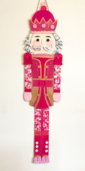 Pink and Gold Nutcracker Door Hanger|Jessica Reynolds Art