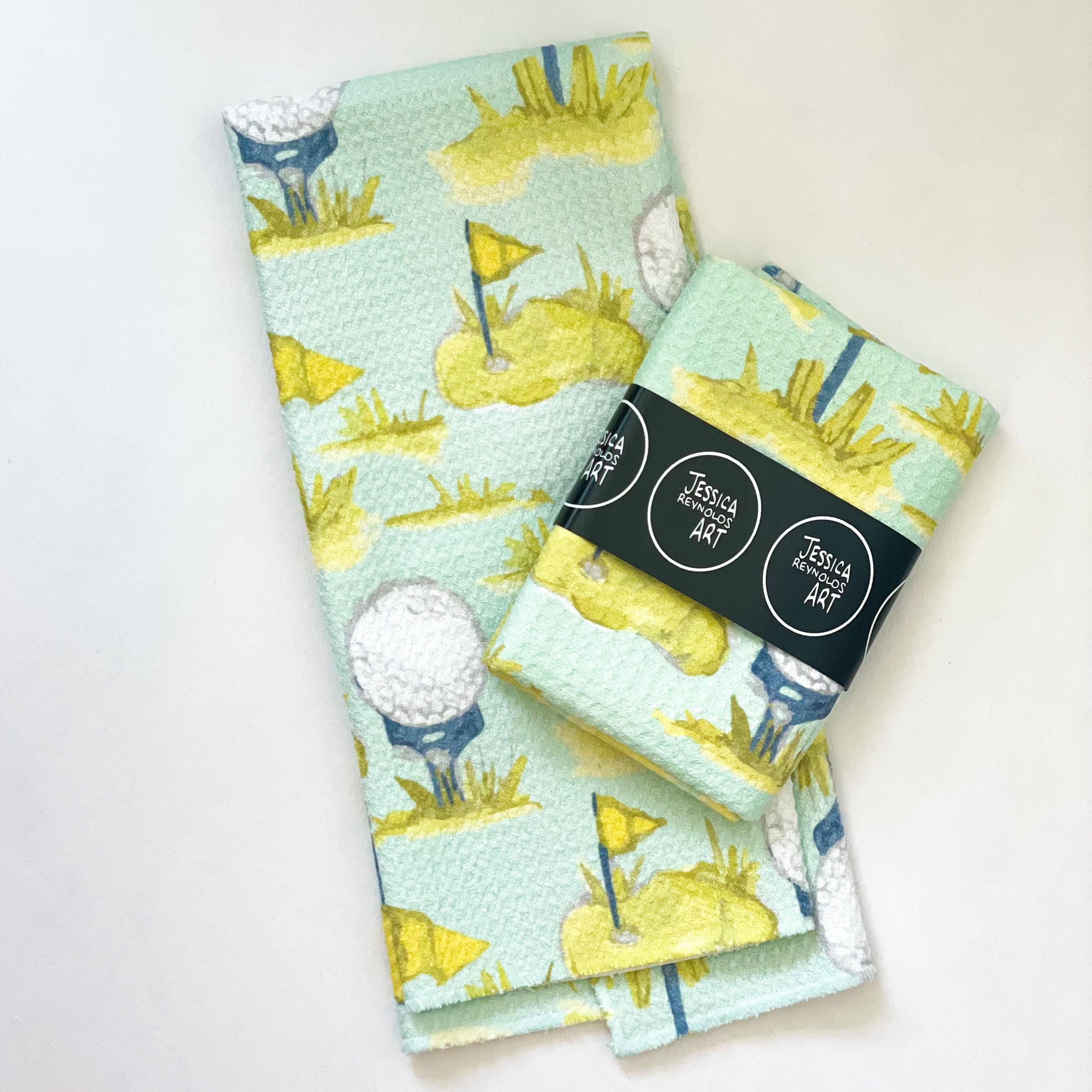 Spring Golf Tea Towel|Jessica Reynolds Art