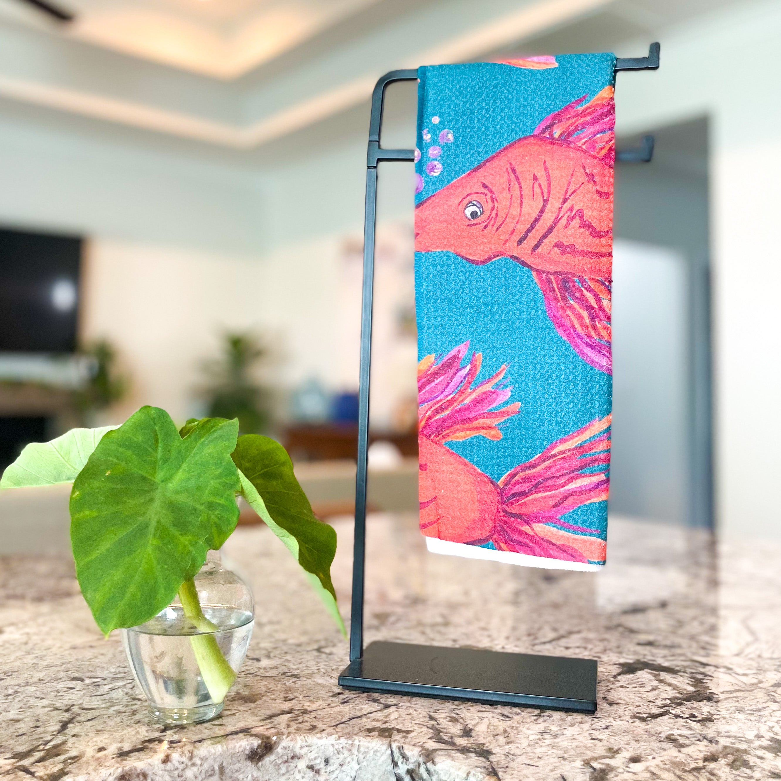 Bright Fish Towel|Jessica Reynolds Art