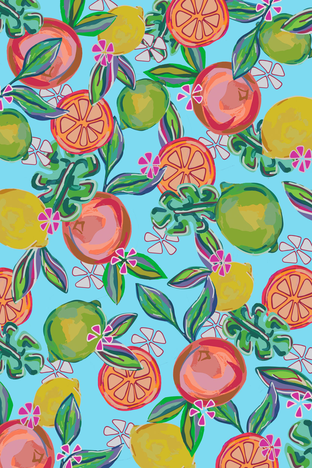 Summer Citrus Tea Towel|Jessica Reynolds Art