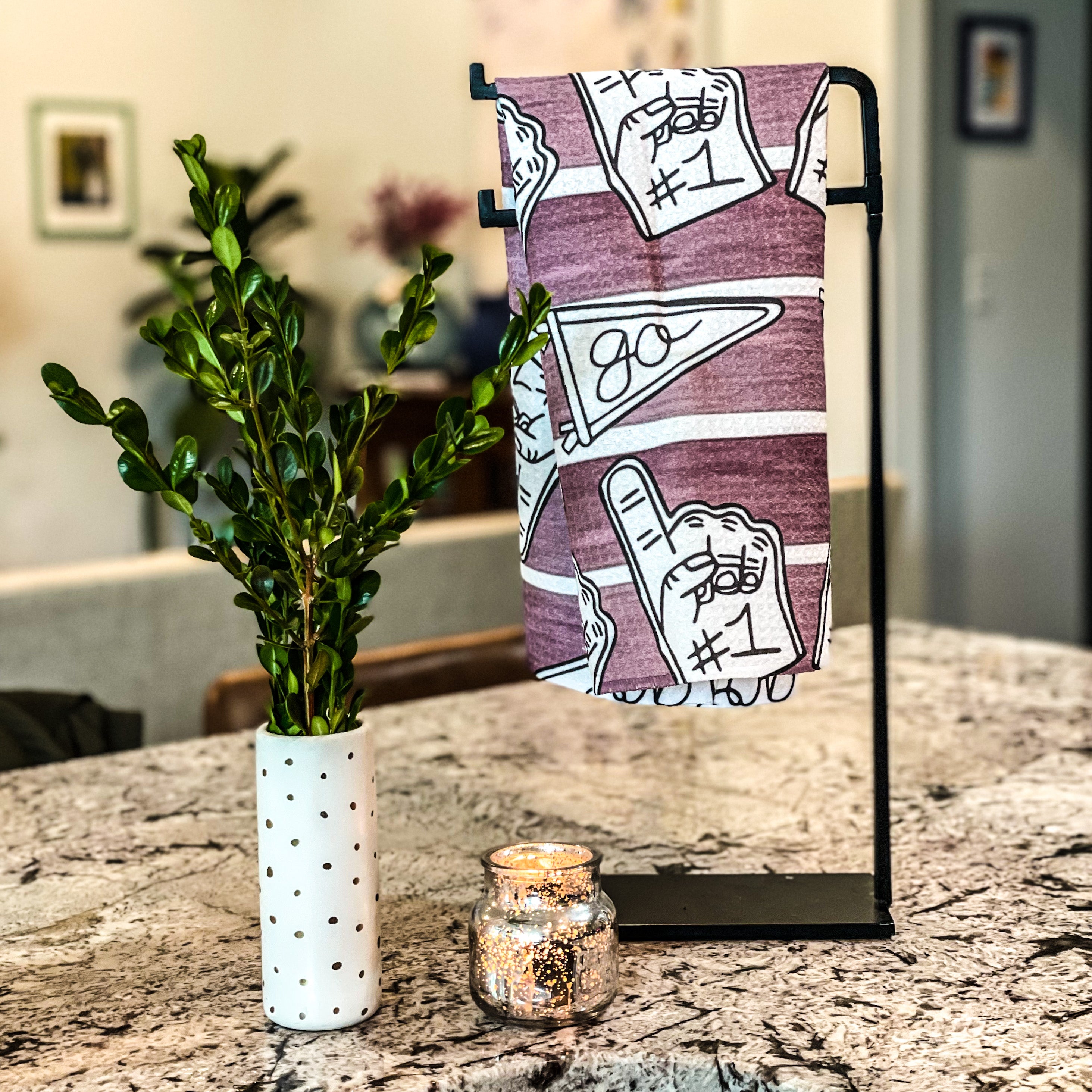 Garnet Game Day Towel|Jessica Reynolds Art