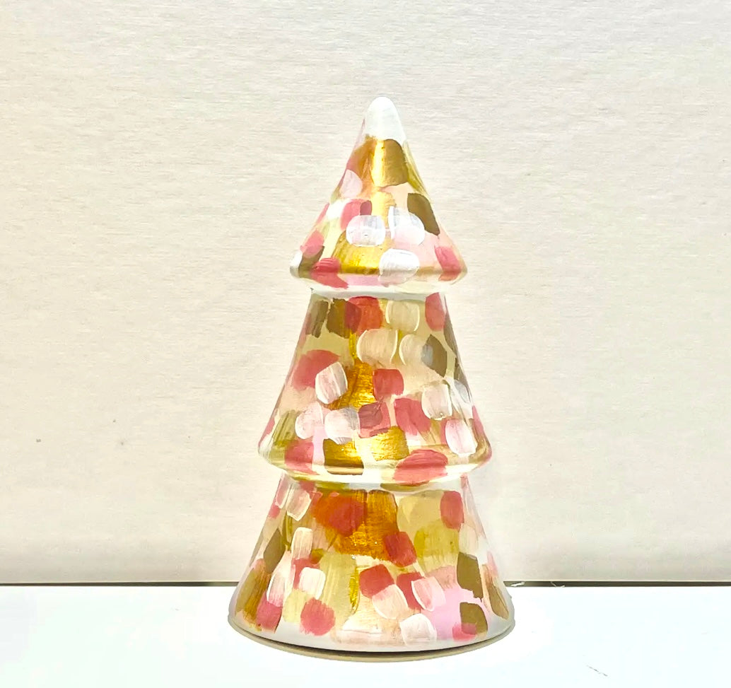 Dusty Pinks Mini Christmas Tree|Jessica Reynolds Art
