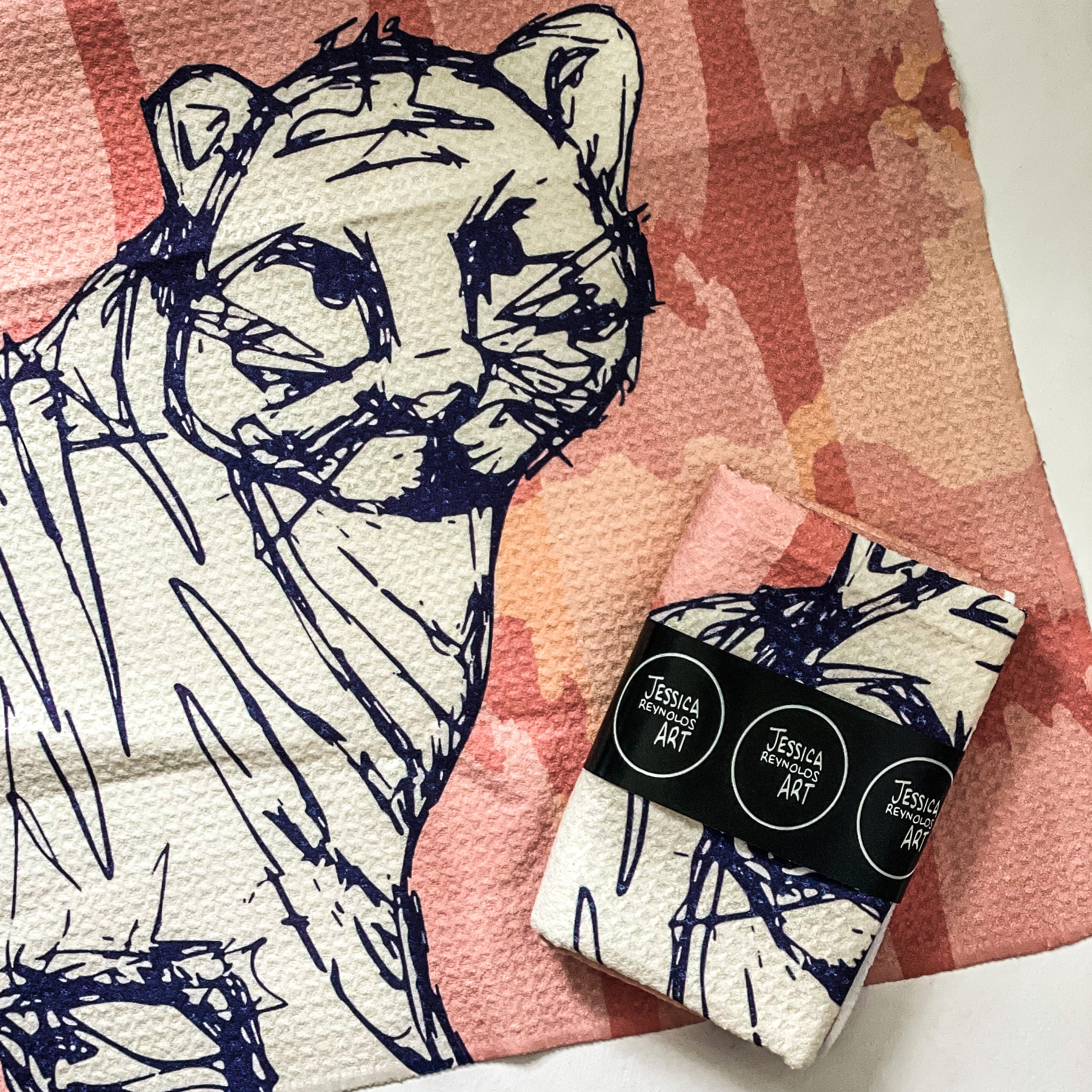 Tiger Tea Towel|Jessica Reynolds Art