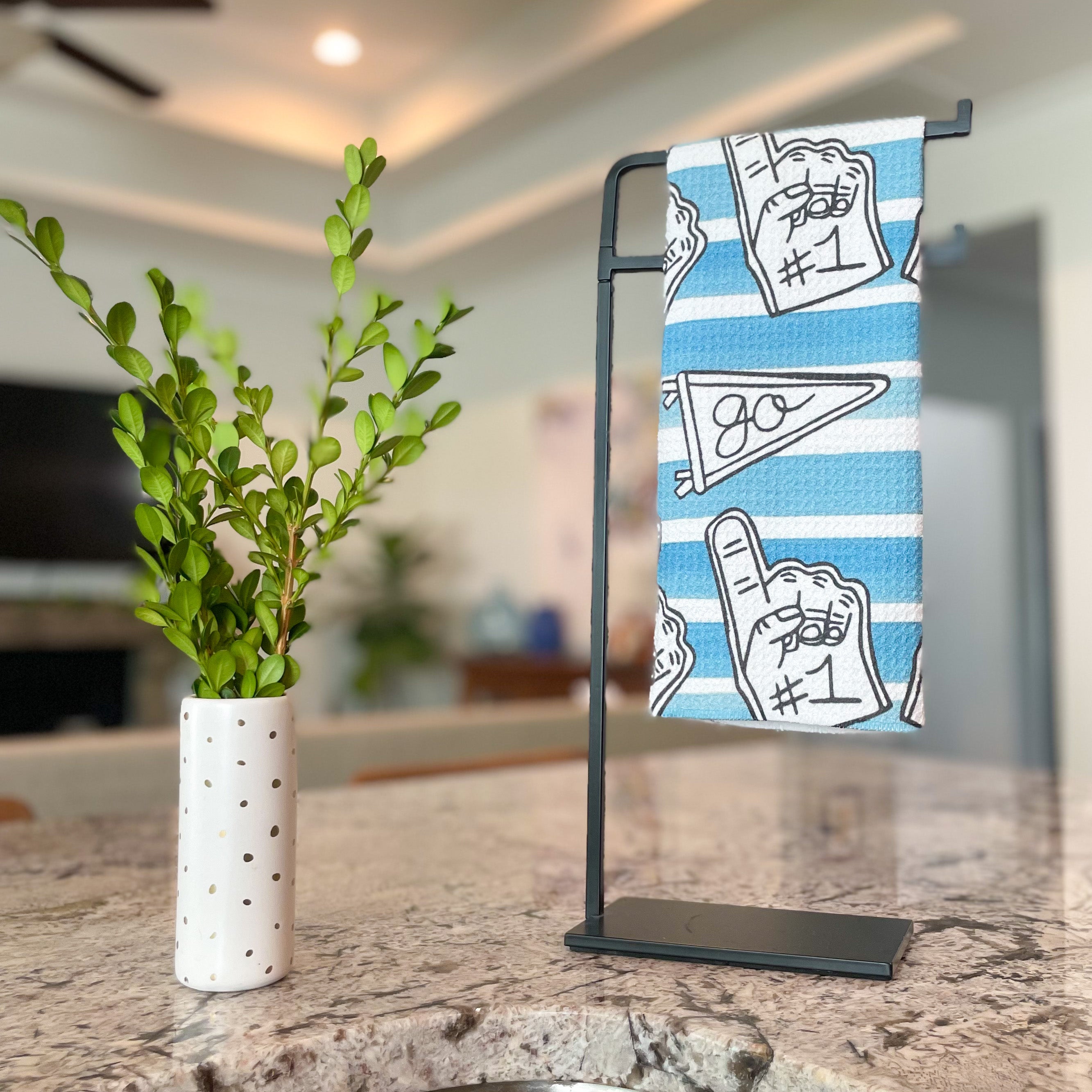 Blue Tailgate Towel|Jessica Reynolds Art