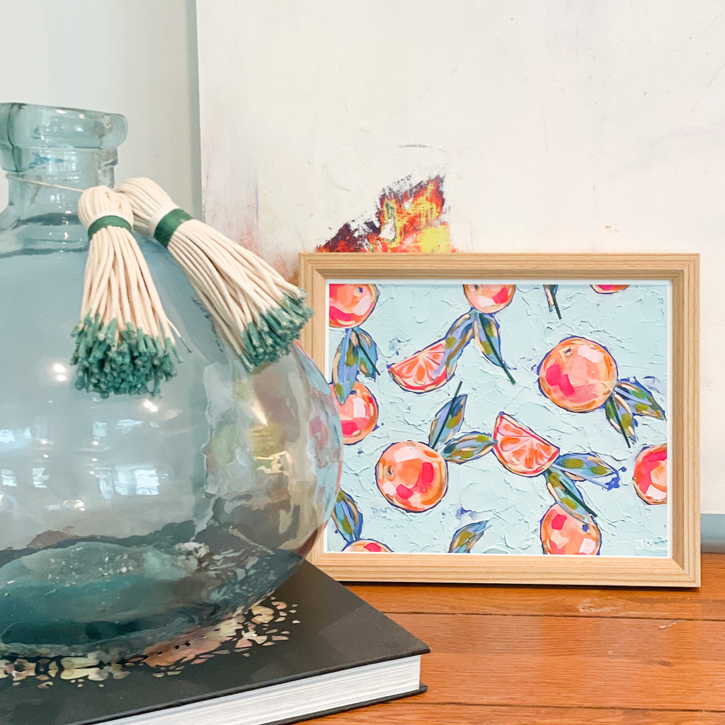 Mint Means Orange Giclee Print|FIne Art Print Jessica Reynolds Art