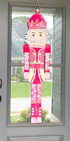 Pink and Gold Nutcracker Door Hanger|Jessica Reynolds Art