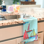 Set Sail Tea Towel|Jessica Reynolds Art