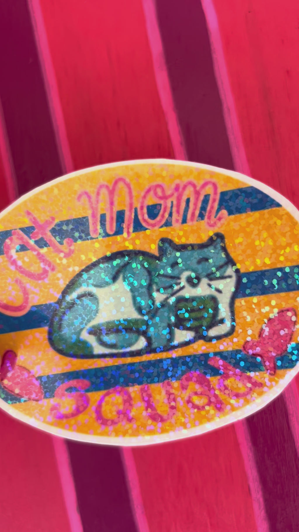 Cat Mom Squad Sticker|Jessica Reynolds Art