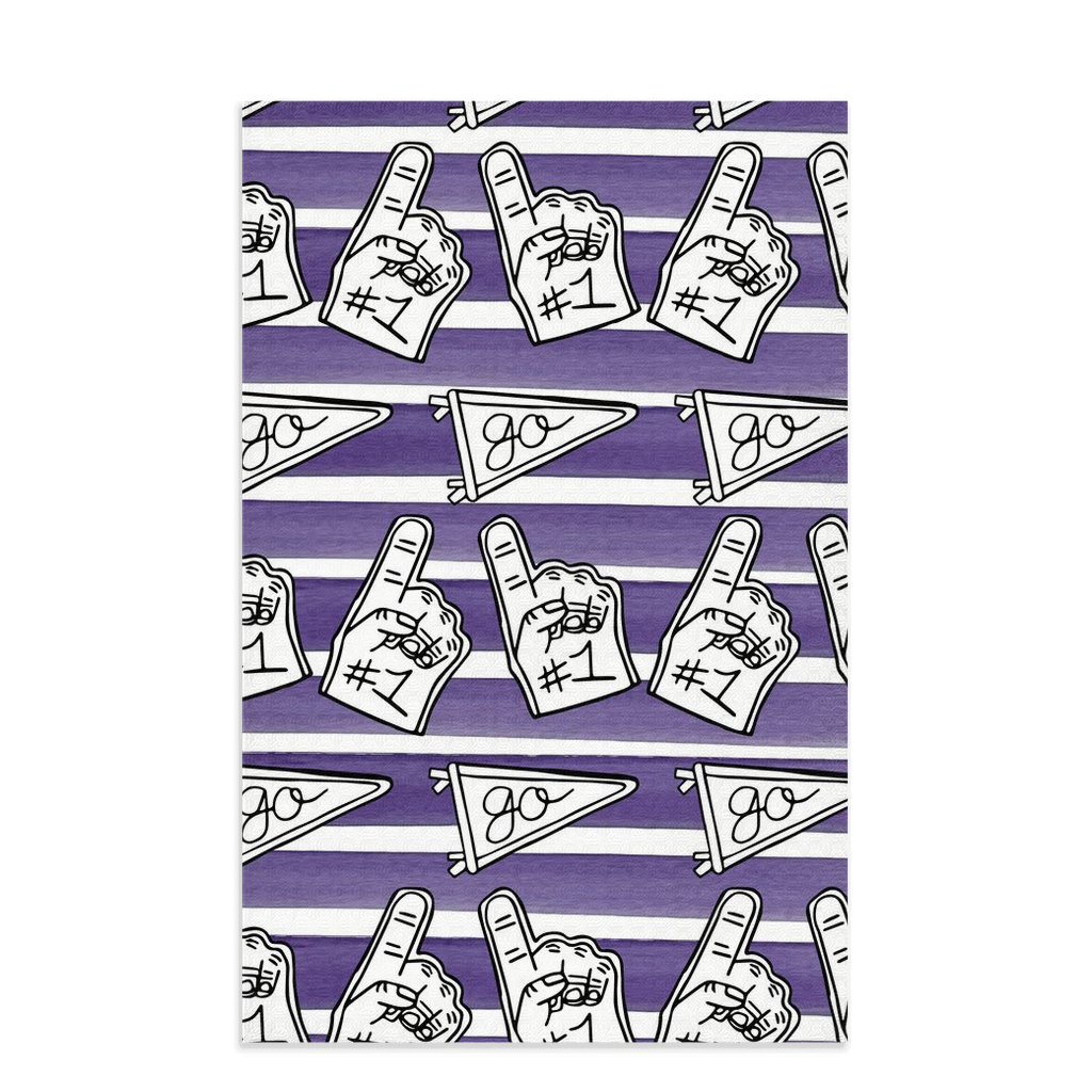 Purple Tailgate Towel|Jessica Reynolds Art