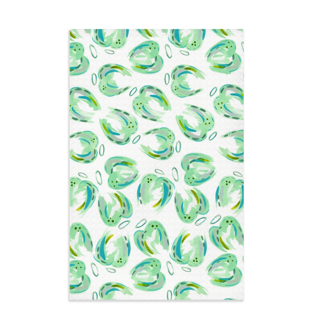 Tea towel hand designed by Jessica Reynolds art. Featuring angels.