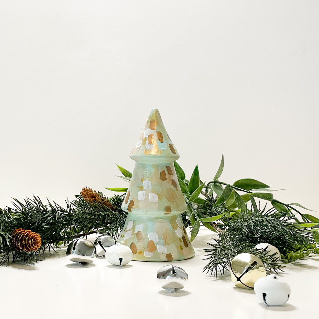 Mint Neutral Mini Christmas Tree|Jessica Reynolds Art