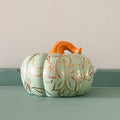 Mint and Gold Small Pumpkin|Jessica Reynolds Art