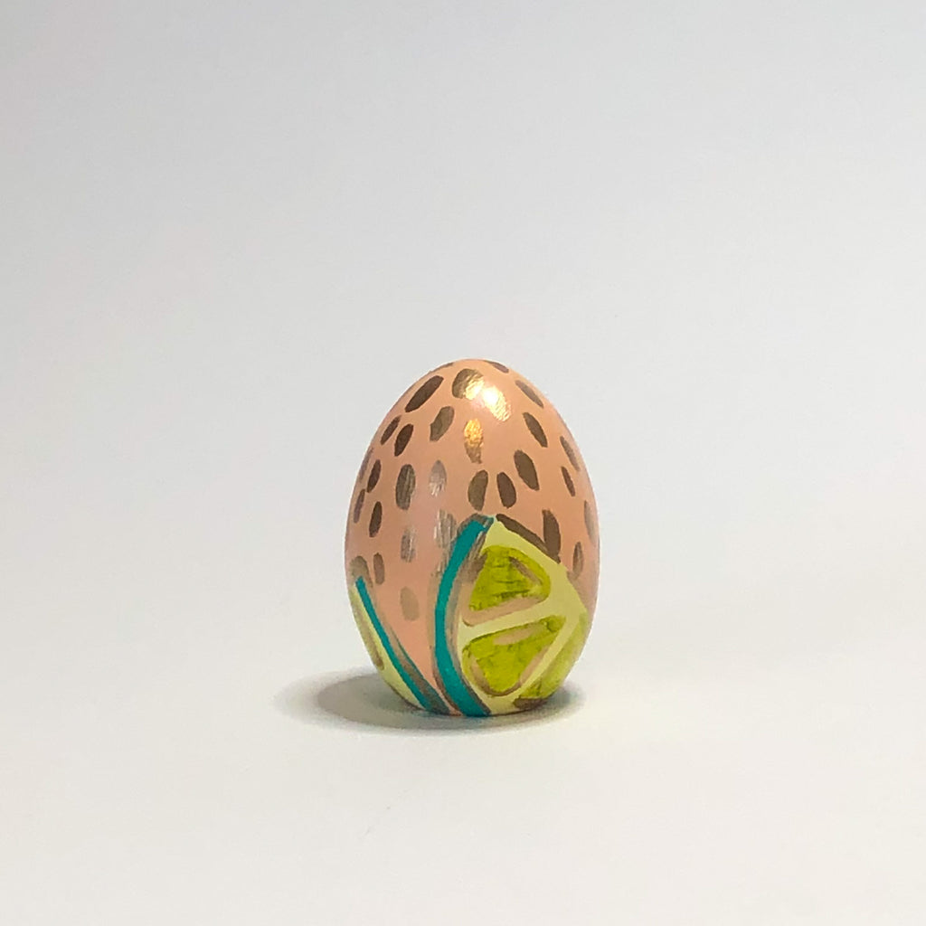 Small Peach Limes Egg|Jessica Reynolds Art
