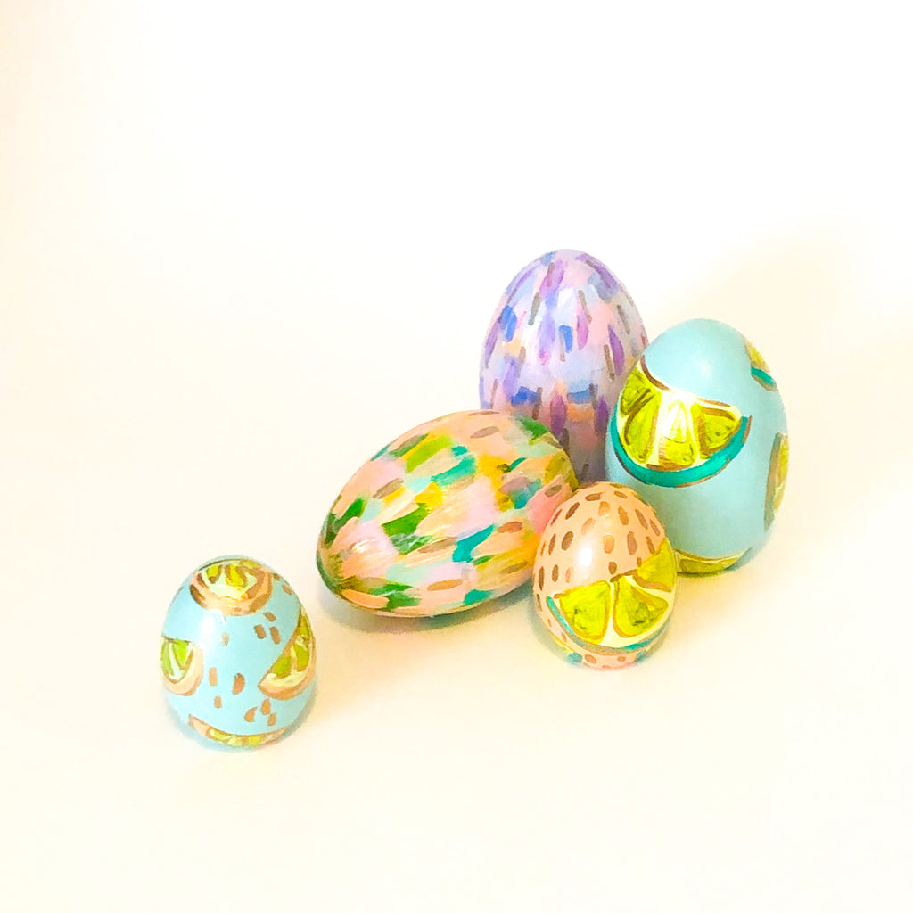 Small Peach Limes Egg|Jessica Reynolds Art