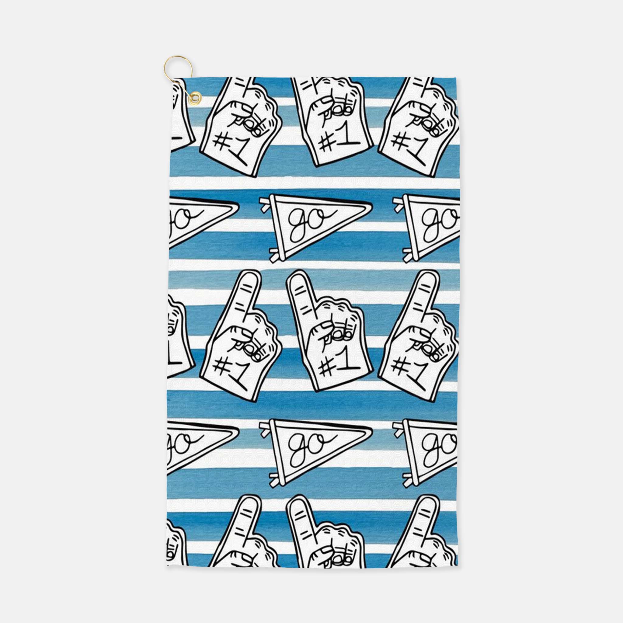 Blue Tailgate Golf Towel|Jessica Reynolds Art