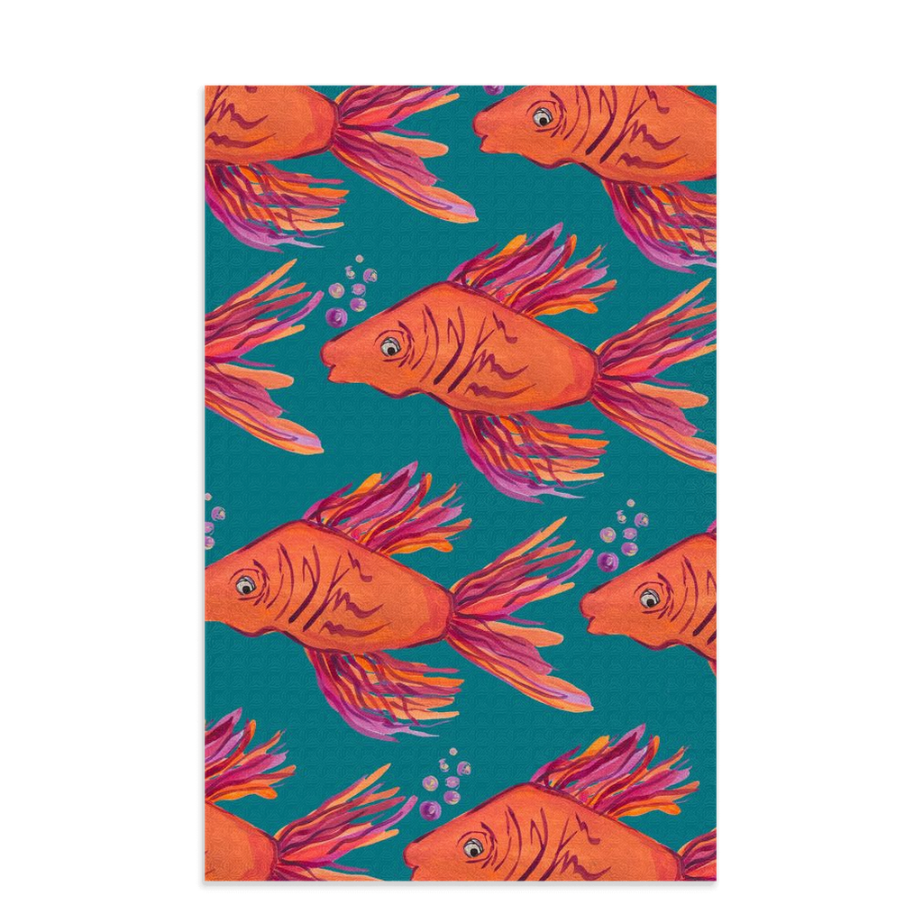 Bright Fish Towel|Jessica Reynolds Art