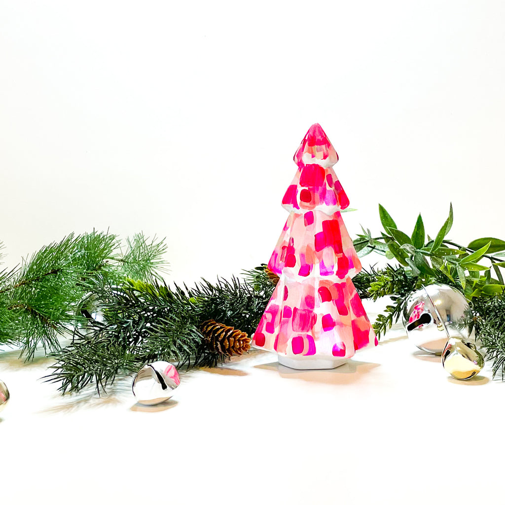Pink Small Christmas Tree|Jessica Reynolds Art