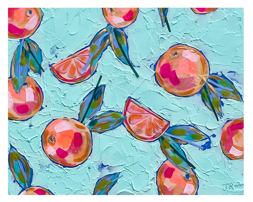 Mint Means Orange Giclee Print|FIne Art Print Jessica Reynolds Art
