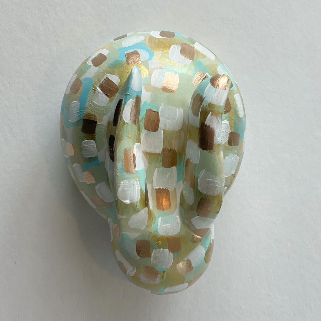 Large Neutral and Mint Bunny|Jessica Reynolds Art