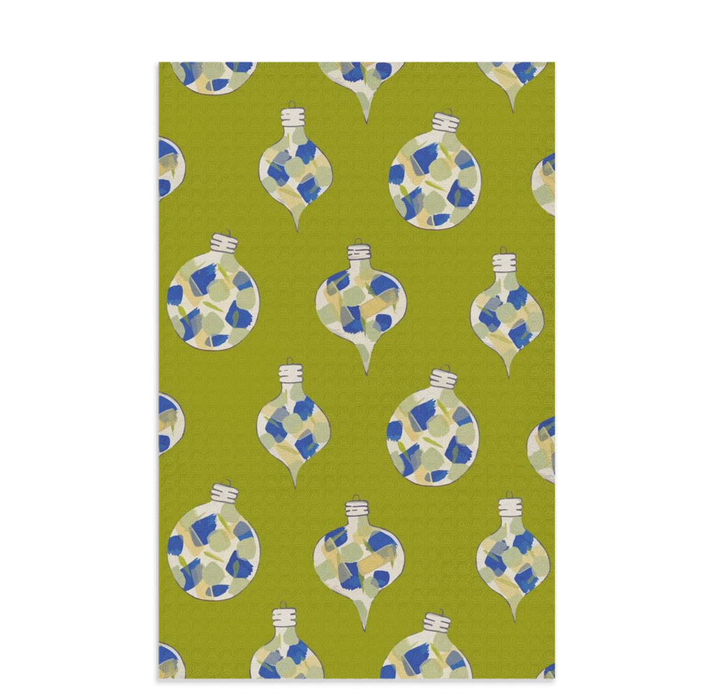 Blue Ornament Tea Towel|Jessica Reynolds Art