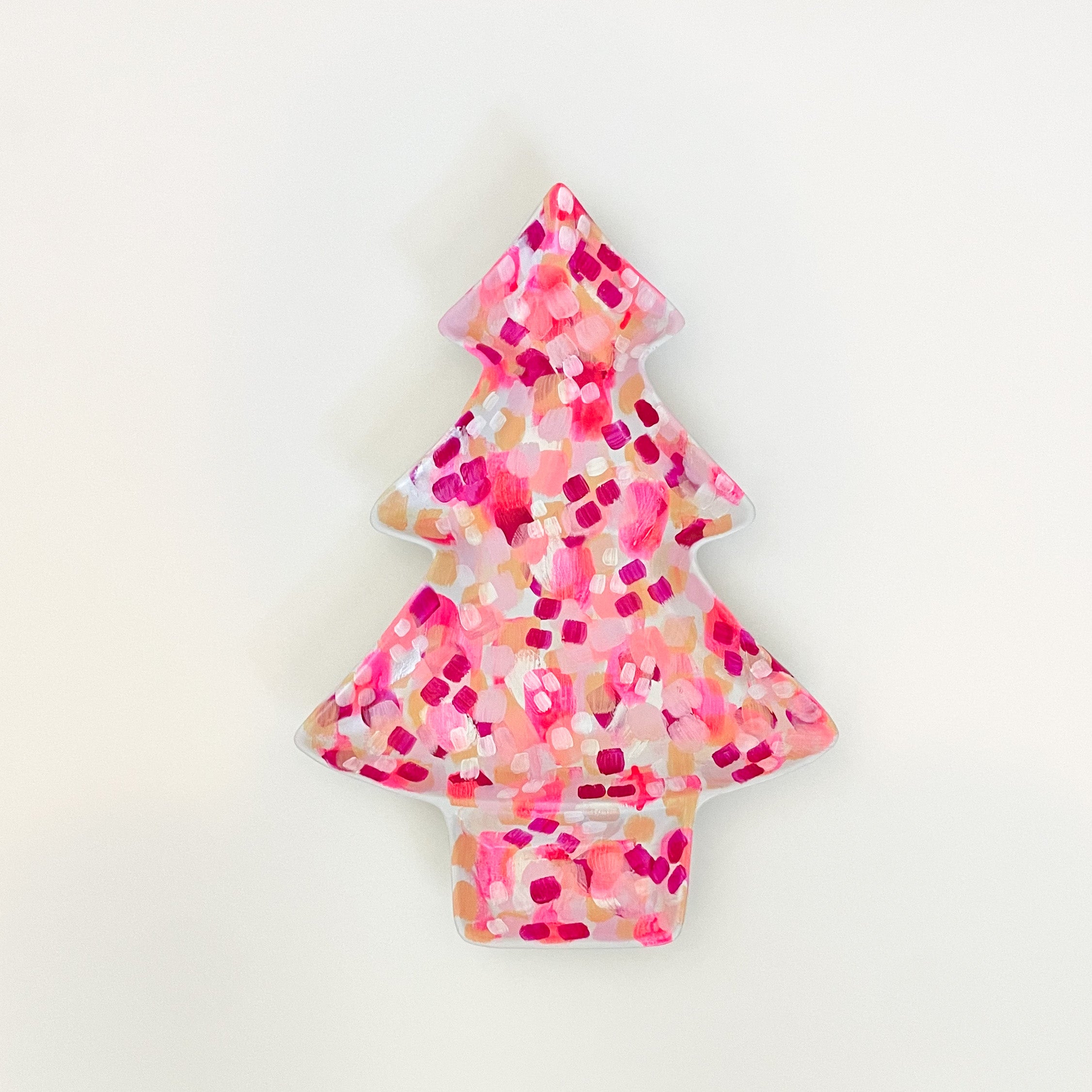 Pink Christmas Tray|Jessica Reynolds Art