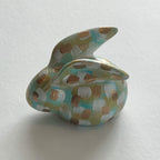 Small Neutral and Mint Bunny|Jessica Reynolds Art