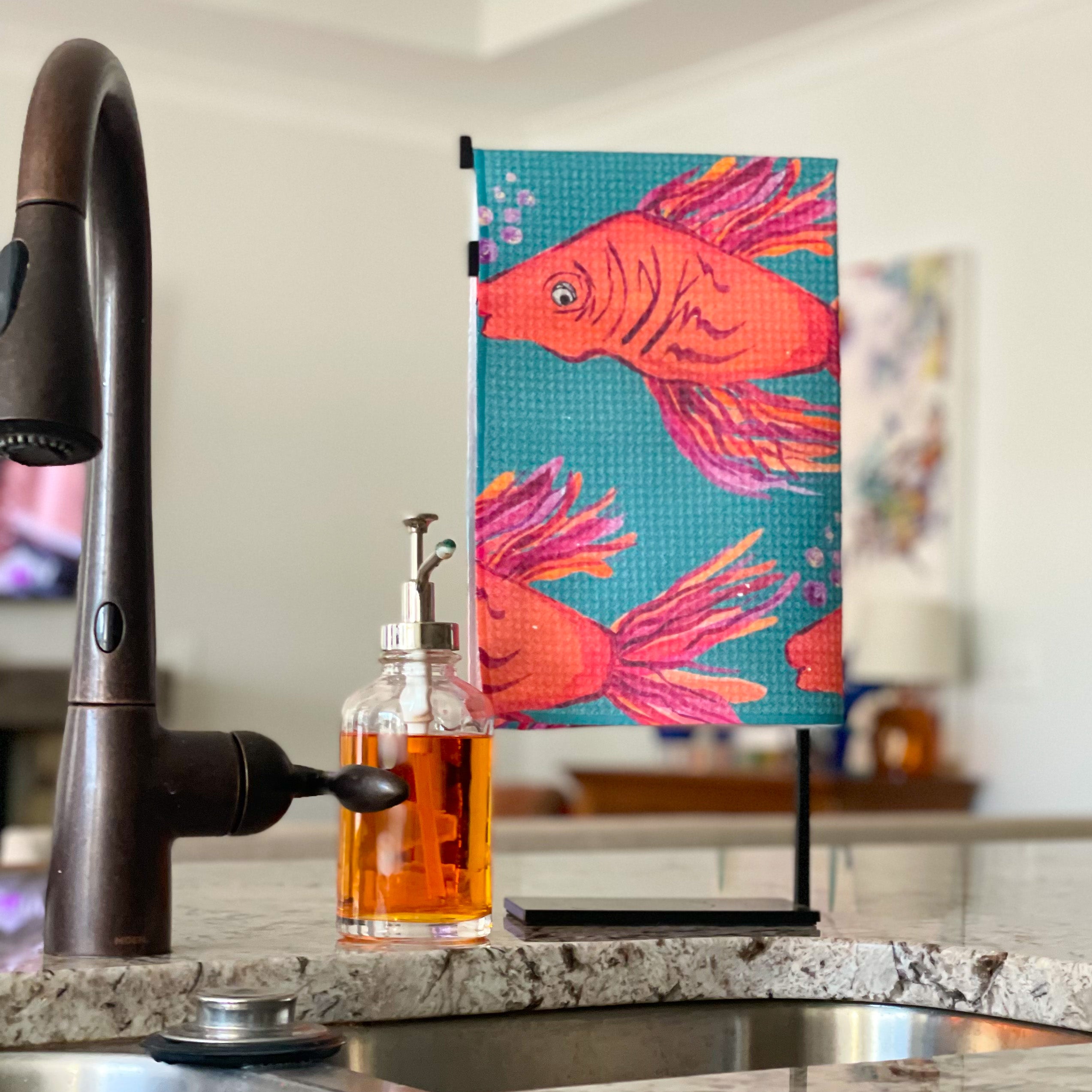 Bright Fish Towel|Jessica Reynolds Art